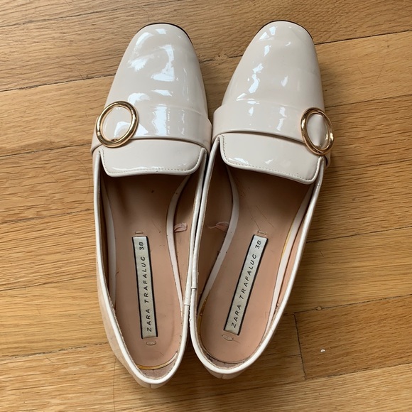 Zara Shoes - Zara Trafaluc Pearlescent Loafer Flats